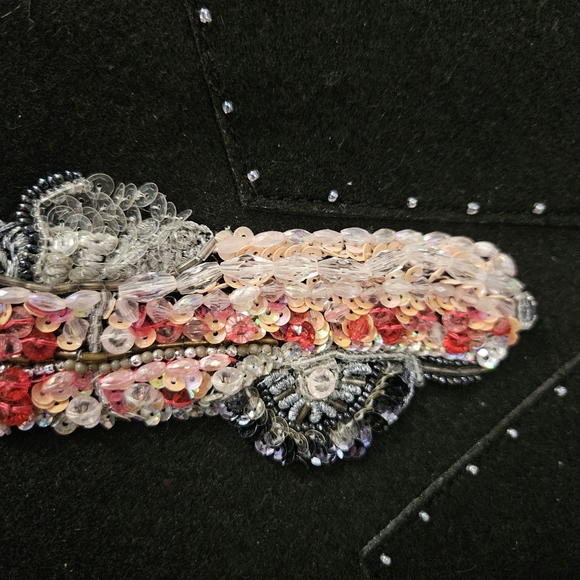 Michael Simon - Beaded Sequin Retro Pink Cadillac Rockabilly Purse - Picture 6 of 12